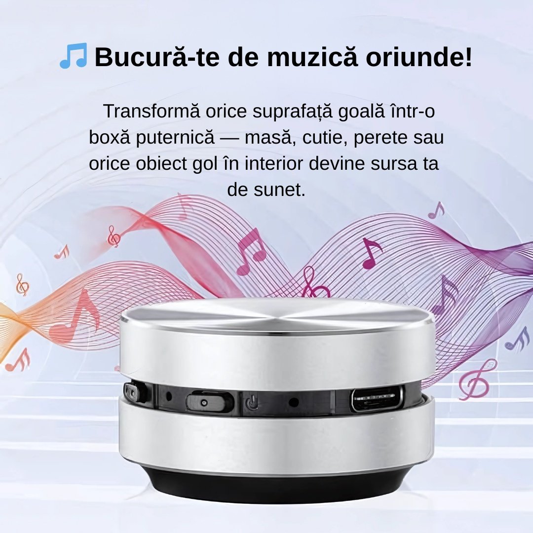 🔊 Mini Boxă Inteligentă cu Vibrații Sonore
